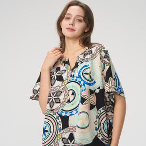 ชุดเดรสฮาวายฤดูร้อนดีไซน์ใหม่คุณภาพสูงสำหรับผู้หญิง แขนสั้นเซ็กซี่ กระชับเอว ลายพิมพ์ชายหาด ชุดมินิเดรสสไตล์ Aloha สำหรับผู้หญิง - Product Image 5