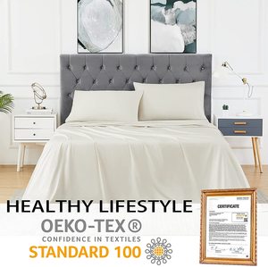 고품질 맞춤형 단색 침대 시트 침구 세트 마이크로파이버 침대 시트 침구 세트 - Product Image 5