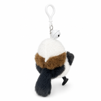 Gantungan Kunci Burung Boneka Chirpy Bersuara, Mainan Suara Kicau, Warna Putih Coklat Hitam, Aksesoris Tas dan Klip, Mainan Baru, Hadiah untuk Anak-Anak, Penggemar Burung, Ulang Tahun