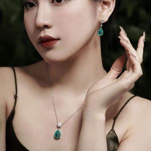 Dylam Women Fine Jewelry New Arrival S925 Silver Synthetic Stone Paraiba Teal <b>Blue</b> 5A Zirconia Dangle <b>Stud</b> <b>Earrings</b> - Product Image 4