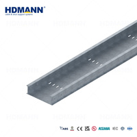Hdmann CE Listed High Capacity Rust Free Solar FRP GRP Electrical Cable Tray With Perforated Punch for Outdoor Power Plants
