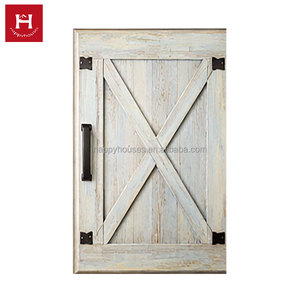 Koleksi Pintu Lemari Dapur Kayu Solid Happy Houses Farmhouse, Pintu Lengkung/<span class=keywords><strong>Barn</strong></span>/Kaca Panel, Pintu Kustom untuk Grosir Besar - Product Image 4