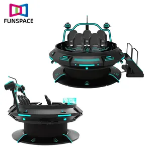 Doğrudan satış eğlence makineleri 360 Vr rotasyon 5 koltuklar Vr oyun seti eğlence parkı için hız treni 9D Vr sandalye