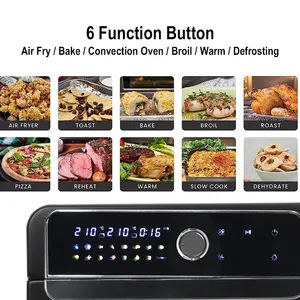 1500W Air Fryer Ofen elektrisch Digital Smart Air Fryer Öfen mit sichtbarem Fenster