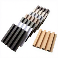 Panel de Pared WPC Industrial Moderno con Función Insonorizante, Patrón de Rayas, Características Impermeables y Resistentes al Fuego para Uso en Interiores
