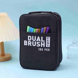 ปากกาเมจิกหัวพู่กันคู่ 60 สี สำหรับเด็กและผู้ใหญ่ ใช้สำหรับเขียนตัวอักษร ระบายสี ชุดปากกาเมจิก - Product Image 4