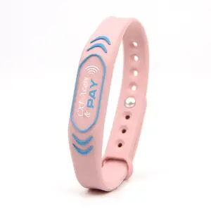 Braccialetti NFC Mini Regolabili con Codice <span class=keywords><strong>QR</strong></span> Stampato, Comodi Braccialetti RFID in Silicone per Bambini - Product Image 2