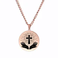 Христианский крест и голубь Мир птица Библия заказ кулон ожерелье из нержавеющей стали Религиозные ювелирные изделия ожерелье