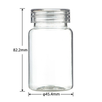 Vente en gros de flacons en plastique PET transparents de 100 ml, écologiques, avec étiquette personnalisée, pour l'emballage de capsules de nutriments