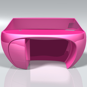 Bureau d'accueil artistique en FRP personnalisé avec motif artistique pour studio, bureau, hall d'entrée - Product Image 5