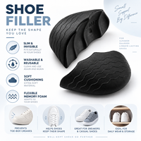 Rembourrages confortables pour l'avant de la chaussure, pour chaussures trop grandes, inserts réutilisables en mousse à mémoire de forme, 3 tailles pour hommes et femmes