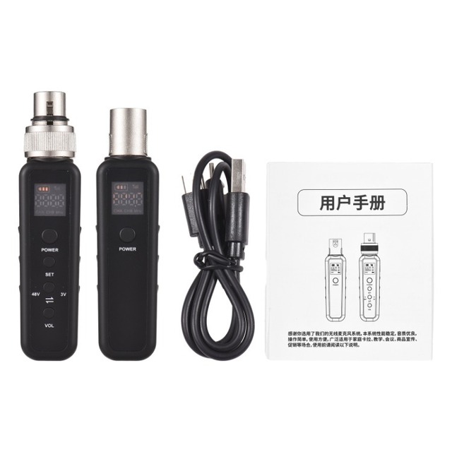 Microphone Wired to Wireless Xlr Transmitter and Receiver UHF Wireless Mic System for Audio Mixer Speaker Amplifier Automatic