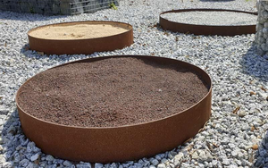 Bordure de jardin surélevée en acier corten flexible de 100 mm, résistante aux intempéries, imperméable, style Art déco, pour l'intérieur et l'extérieur - Product Image 3