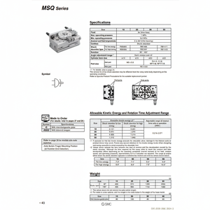 MSQ30L3แบบจำลองโต๊ะหมุนนิวเมติก SMC - Product Image 1