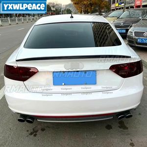 Pour Audi A5 4 portes 2009 2010 2011 2012 2013 2014 2015 2016 Aileron de coffre arrière en plastique ABS couleur apprêt, style automobile - Product Image 1