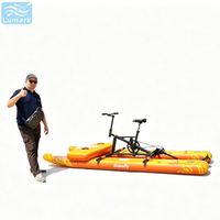 Vélo aquatique gonflable à plateau plat, 1 place, cadre en aluminium avec plateforme avant gonflable haute pression pour la mer, portable, de Chine, Lumark