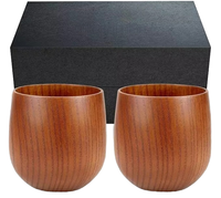 Tasse en céramique rustique en bois de jujubier – Mini tasse vintage laquée, écologique, imprimée en sérigraphie, pour promotion