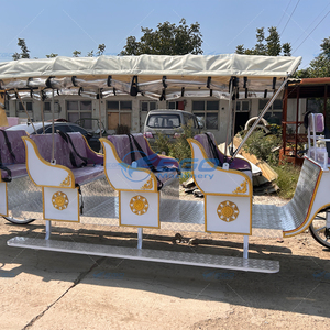 2026 Sightseeing carriage Factory Supply Electric Horse Wagon/Princess Wedding Horse Carriage/Purple Sightseeing Row 4 for Sale - Product Image 6
