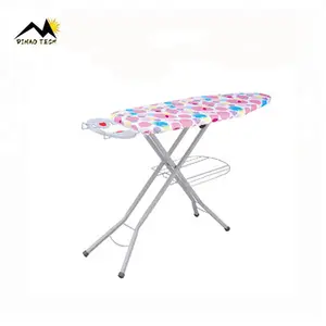 Household Customizable Metal Mesh Laundry Tabletop Standing Foldable Ironing Board with Iron Rack