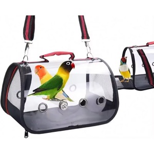 Muestra gratuita: Bolsa de transporte para pájaros, jaula de transporte para aves al aire libre, bolsa transpirable para loros con soporte, bolsa de viaje para loros - Product Image 1