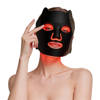 Masque facial professionnel à LED infrarouges rouges (silicone) pour usage domestique - LED 4 couleurs, design portable et adaptable