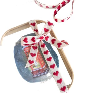 Nine-Colored <b>Ribbon</b> Christmas Embroidered Heart Woven <b>Ribbon</b> 1.6Cm Cotton Diy Decoration For Gift Cake <b>Wedding</b> Birthday - Product Image 5
