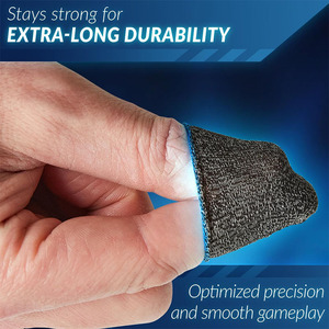 Manchettes de doigt pour jeux mobiles, manchettes de pouce anti-transpiration, respirantes, sans couture, pour écran tactile, en fibre d'argent - Product Image 3