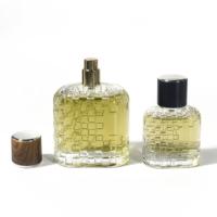 Nouvelle conception de flacon d'huile essentielle en verre transparent, 30 ml, 100 ml, vaporisateur, atomiseur, flacon de parfum en verre gaufré, emballage en verre