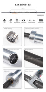 Cerakote-<span class=keywords><strong>Barra</strong></span> de musculación de 220 Cm, 1500lb, 15, 20 kg, 7 pies, para gimnasio, levantamiento de pesas, 20 kg - Product Image 3