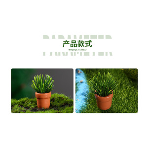 Plantas en Maceta Simuladas en Miniatura de 3-5 cm, Decoración de Escritorio Interior de Resina, Modelo de Flor Artificial Verde - Product Image 3