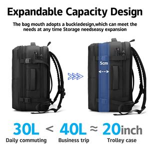 Hot Selling Expandable Business Travel Vacuum Compression Backpack Zipper Custom Logo Waterproof Oxford Laptop - Product Image 4