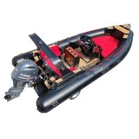 Bateaux semi-rigides RHIB 6m Hypalon à coque en aluminium en V profond, best-sellers, avec pont solaire