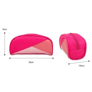 Moderno de moda PU impermeable para neceser logotipo personalizable cierre de cremallera conveniente lápiz labial portador nueva bolsa de cosméticos - Product Image 5