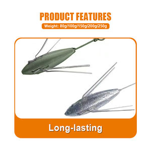 Howell 80g/100g/150g/200g/250g revestimiento verde Stealth <span class=keywords><strong>Surfcasting</strong></span> plomo pesas de pesca para Río Sputnik equipo de plomo - Product Image 5