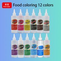 Ensemble de colorants alimentaires liquides comestibles de 250 g pour la décoration de gâteaux, glaçages, pâtisseries, biscuits et crèmes, avec une durée de conservation de 48 mois
