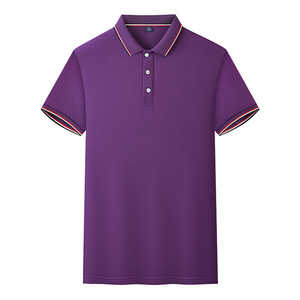 Camiseta Polo de Color Sólido, Algodón con Ribete en Contraste, Uso Diario, Unisex, Manga Corta, Uniformes de Trabajo - Product Image 4