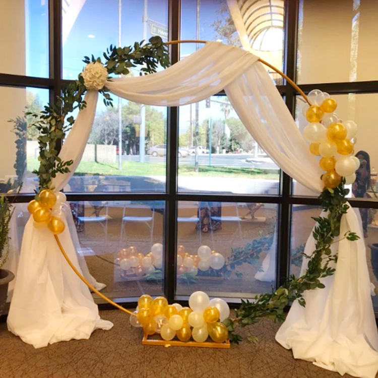 Подставка-АРОКА для вечеринки, праздника, цветов, уличный воздушный шар, Круглый фон, подставка-кольцо, металлическое кольцо, свадебное украшение, подставка для фона