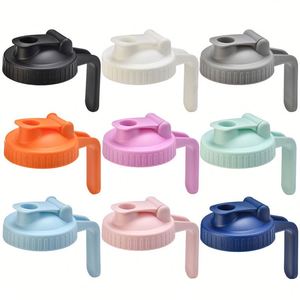 Couvercle à large ouverture pour bocal Mason avec poignée, bec verseur rabattable en plastique, couvercle de bocal réutilisable anti-fuite de 87 mm pour bocaux Mason de 32 oz - Product Image 1