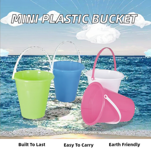 Mini Cubo de Plástico PP Ecológico de 4L con Diseño Moderno y Asa para Juguetes de Playa para Niños y Limpieza del Hogar, Hecho en Vietnam - Product Image 2