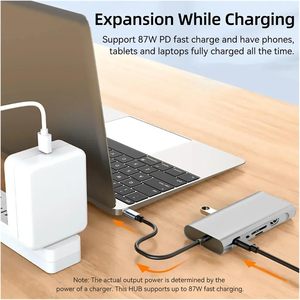 Multifunction 11 in 1 HUB <b>USB</b> <b>C</b> Multiport Adapter Hdtv 4K 30Hz 4 <b>USB</b> 3.0 Hub 3.5MM AUX 11 Port Dock Station for Laptop Splitter - Product Image 4