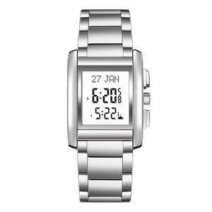Montre de prière Azhan 2026 pour homme, montre rectangulaire en alliage, étanche, avec direction de la Qibla - Product Image 6
