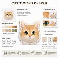 Peluche personnalisée OEM ODM pour animaux de compagnie, porte-clés et oreiller imprimés, en tissu écologique, animal en peluche doux, mascotte promotionnelle, cadeau publicitaire