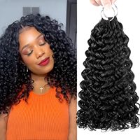 Nouvelles extensions de cheveux humains au crochet à pointe effilée, bouclées, pour tressage, tresses bohèmes vierges, ondulations d'eau, fournisseur de cheveux humains