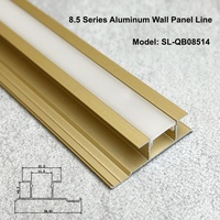 Moulures murales modernes en alliage d'aluminium sur mesure : plinthes, corniches, coins et moulures de plafond durables et écologiques pour hôtels