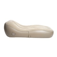 Fauteuil gonflable portable pour salon et camping, surface floquée, design ergonomique pour se détendre, sûr pour les adultes
