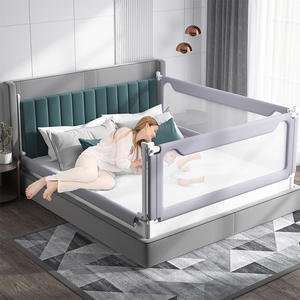 Regolabile singolo lato verticale orecchio di gatto copertura in tessuto Anti-caduta del letto Guardrail per bambini di sicurezza gatto orecchio tessuto Guardrail per - Product Image 2