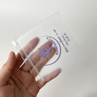 Bolsas de PVC transparentes de fábrica OEM, bolsas pequeñas con cierre de cremallera esmerilada, bolsa de joyería para embalaje de joyería con logotipo de impresión personalizado