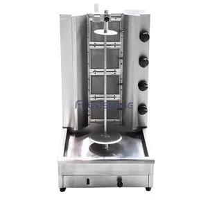 Fabriek Direct Hot Koop Automatische Apparaten Kalkoen Kebab Gas Spies Shoarma/Kebab Machine Met 4 Branders