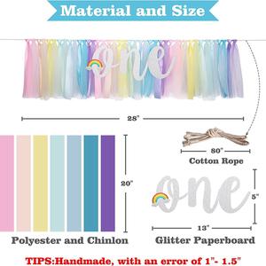 Decoración para Fiesta de Cumpleaños Pafu, Fondo Fotográfico para Bebé Niña o Niño, Primer Cumpleaños, Banner para Silla Alta, Bandera para Silla Alta Infantil - Product Image 2