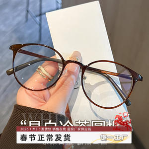 Lunettes de vue pour femmes Danyang à monture ronde 1143, ultra légères en plastique et acier, monture étroite, pour prescriptions élevées, lunettes de myopie - Product Image 5